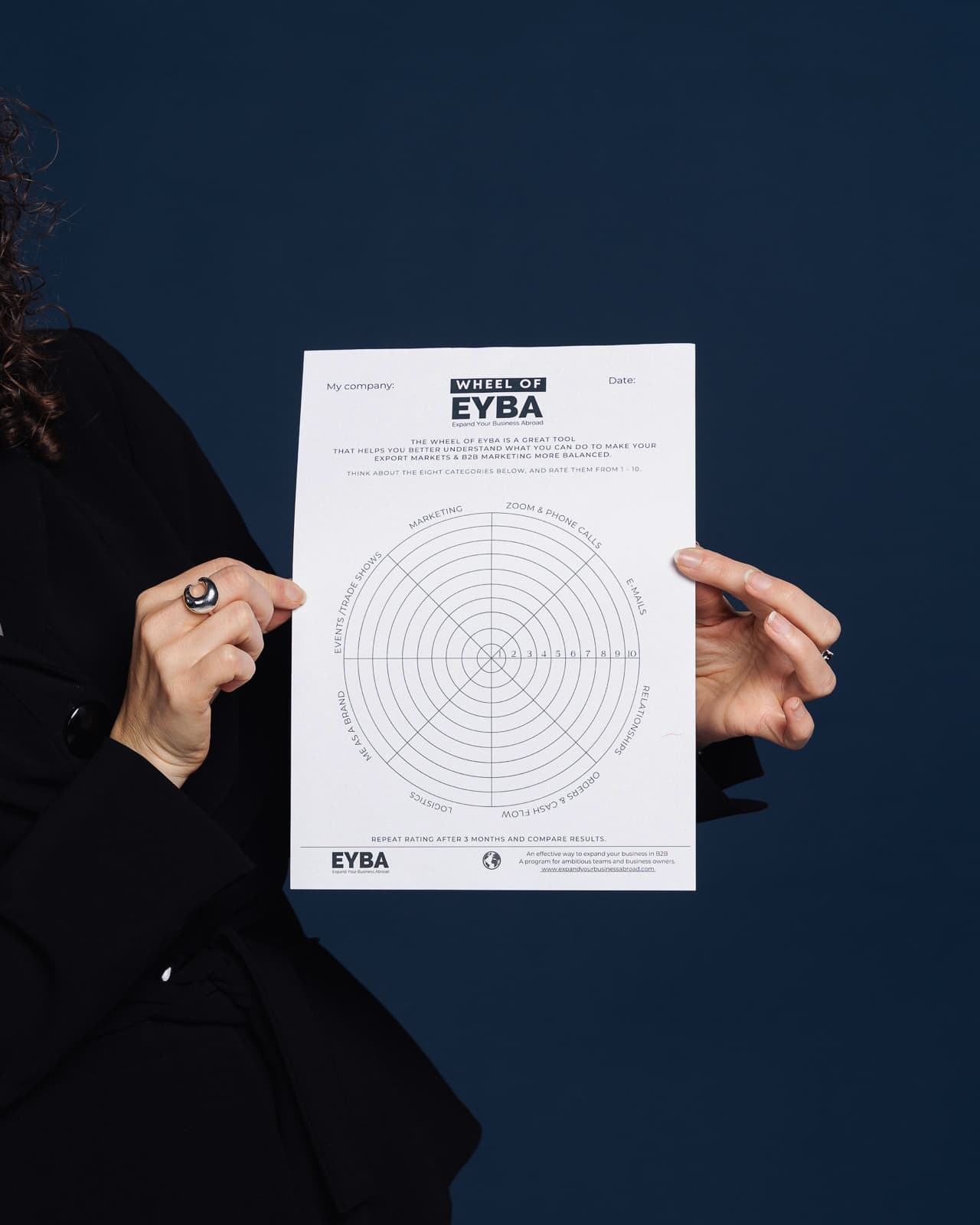 Leila Haugas holding the Wheel of EYBA